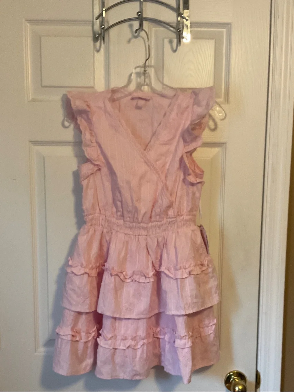 LoveShackFancy X Target Girls Beck Alouette Pink Ruffle Tiered Dress Size 16 NWT
